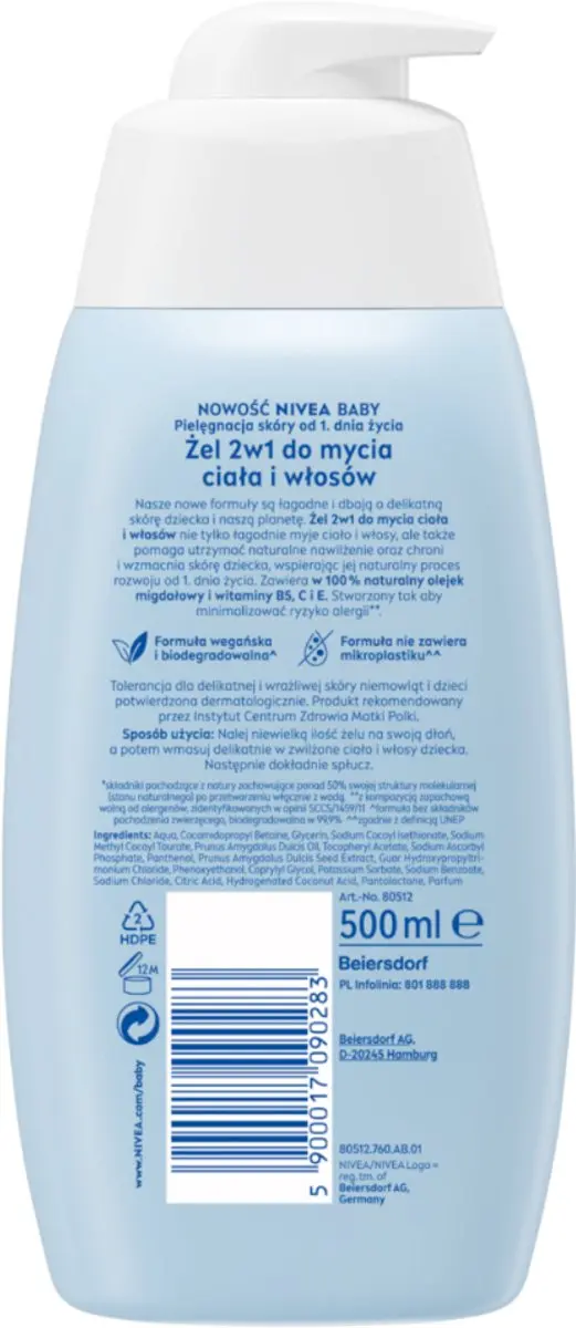 NIVEA Baby Serie Babyshampoo 500ml - Pompflacon
