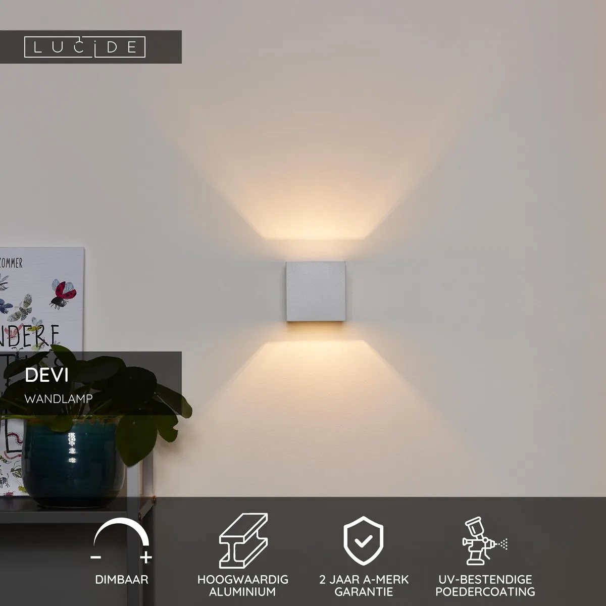 Lucide DEVI Wandlamp G9 - Wit