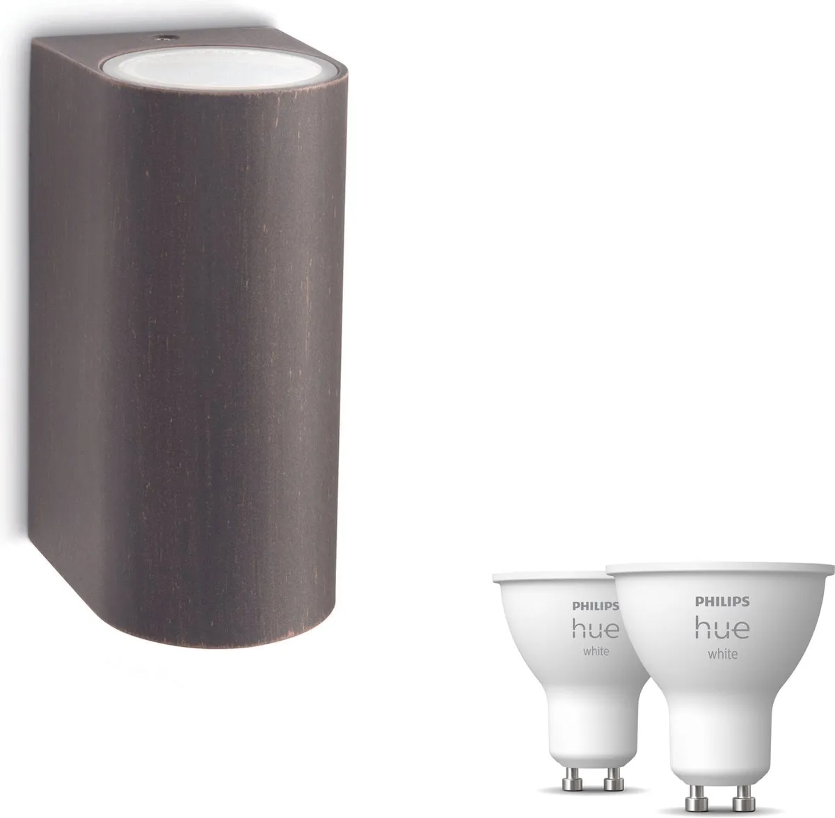 Philips Hue Nightingale Wandlamp Roestbruin - GU10 Warmwit