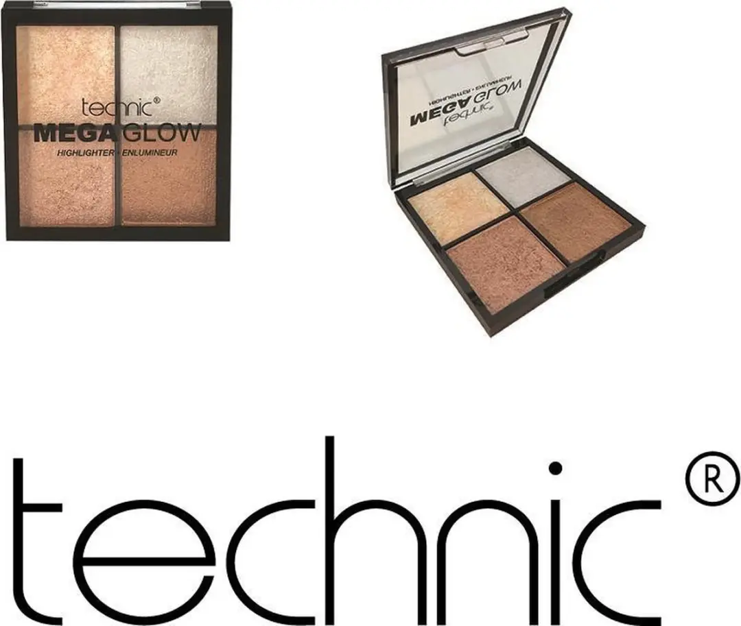 Technic Mega Glow Highlighter - 4 Stuks 10g