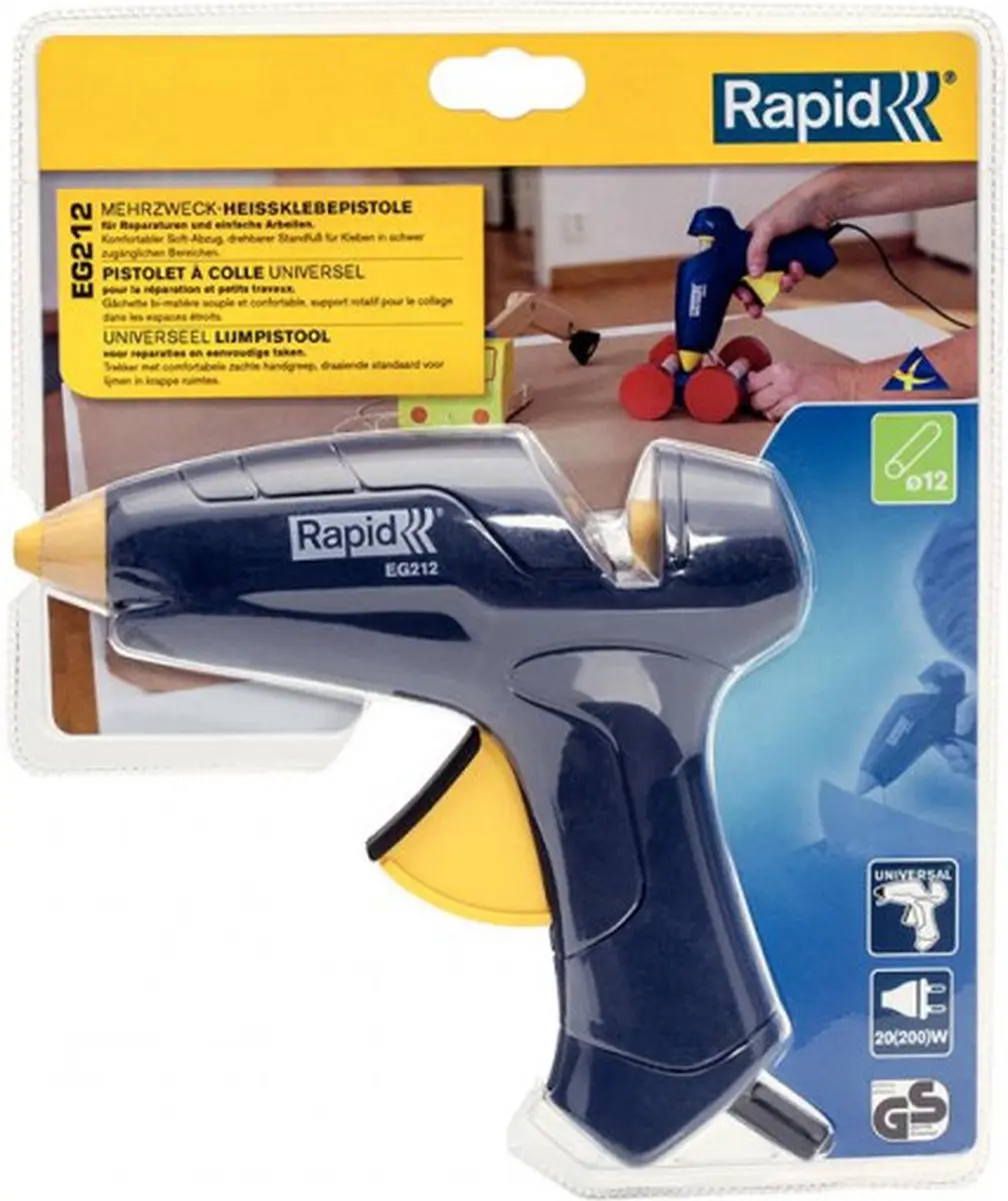 Rapid EG212 Lijmpistool 20W - Ø12mm - Blauw/Geel
