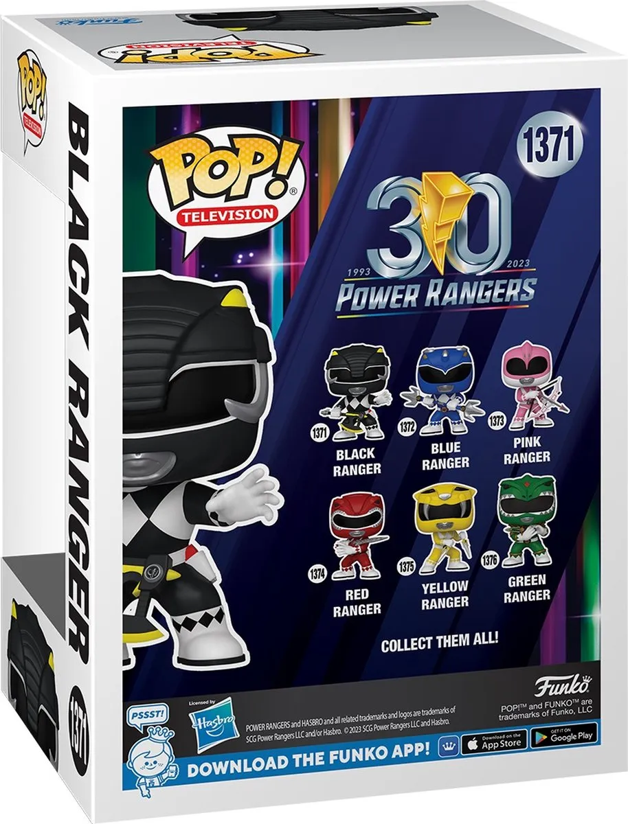 Funko Pop Power Rangers Black Ranger #1371 - Multi