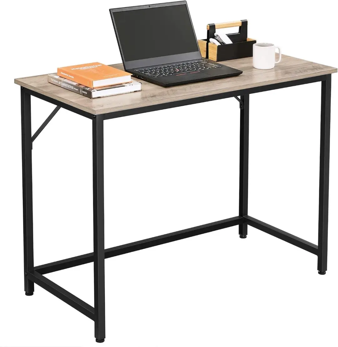 Songmics VASAGLE Bureau 100x50cm - Industrieel grijs-zwart