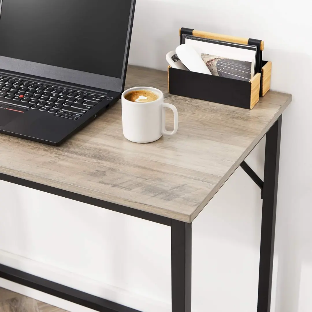 Songmics VASAGLE Bureau 100x50cm - Industrieel grijs-zwart