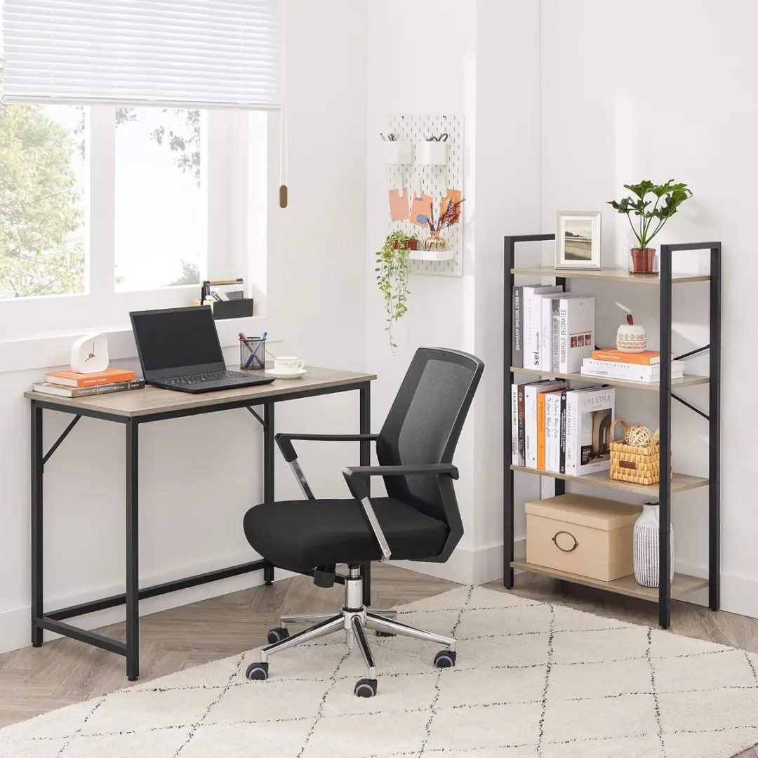 Songmics VASAGLE Bureau 100x50cm - Industrieel grijs-zwart
