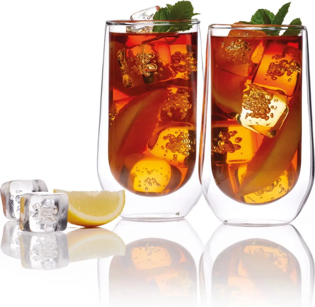KitchenCraft Le'Xpress Dubbelwandige Glazen 380ml - 2 Stuks