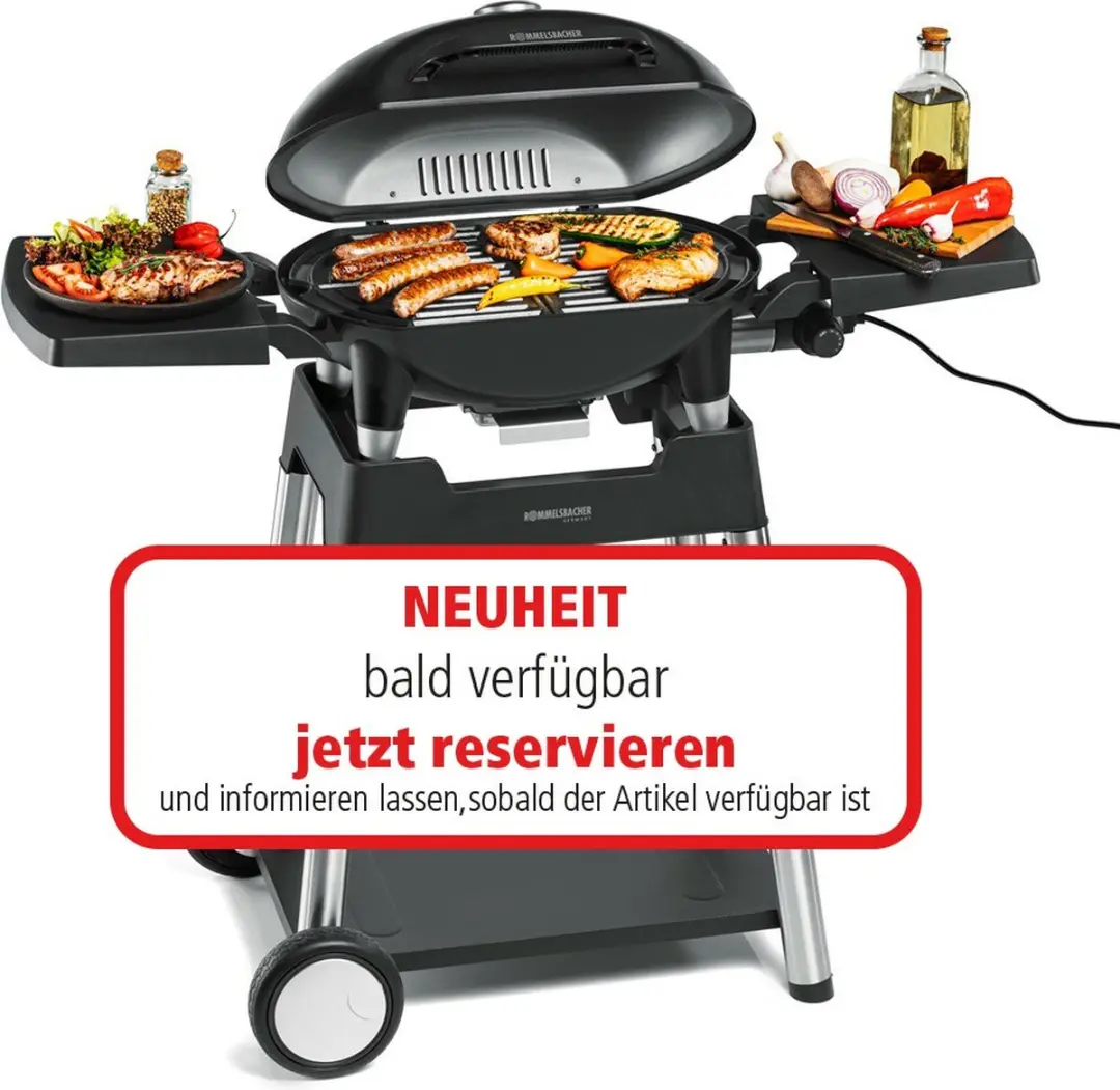 Rommelsbacher BBQ 4100/S Elektrische Grill - 2200W - 23cm - Zwart