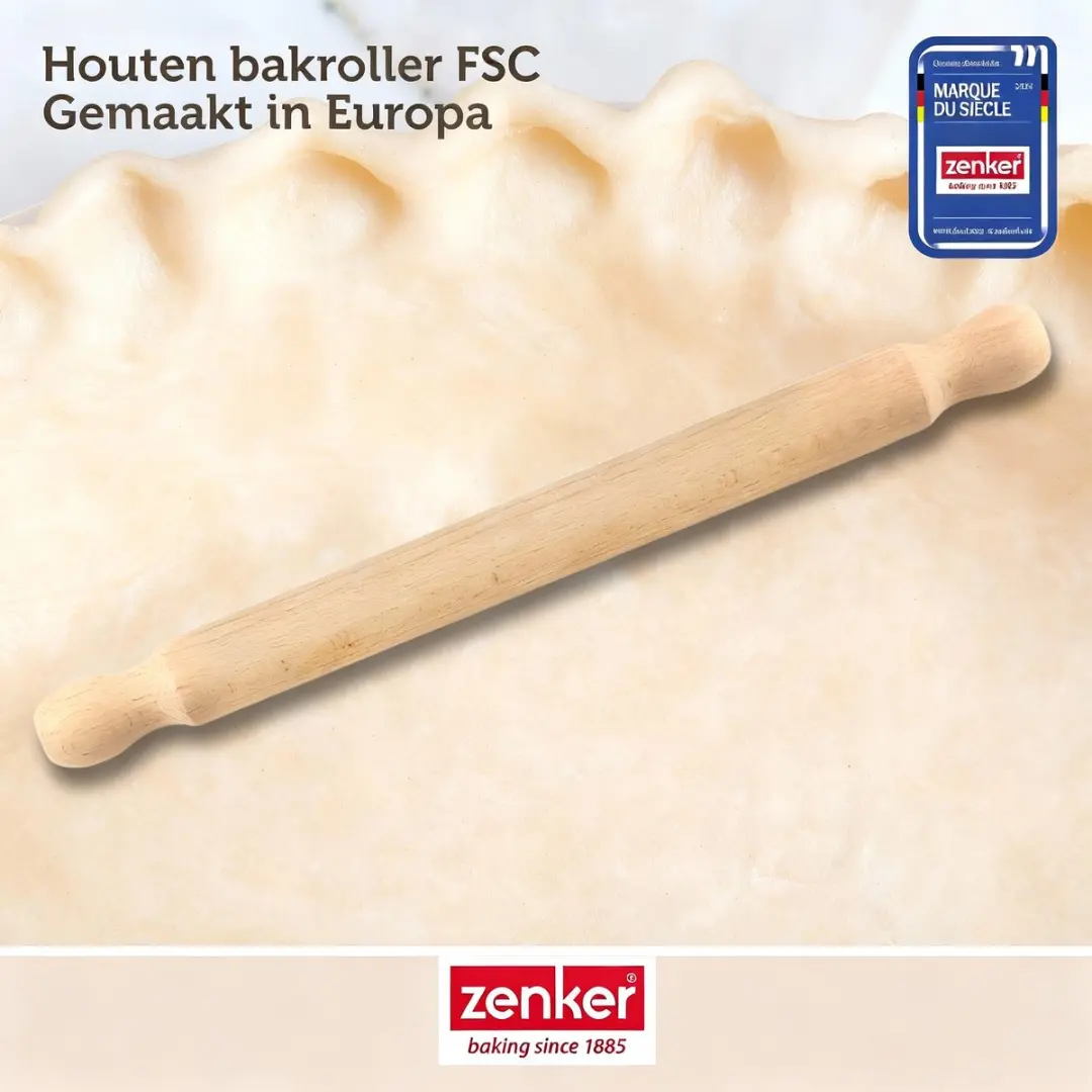 Zenker Smart Pastry Houten Deegroller 35cm - Bruin