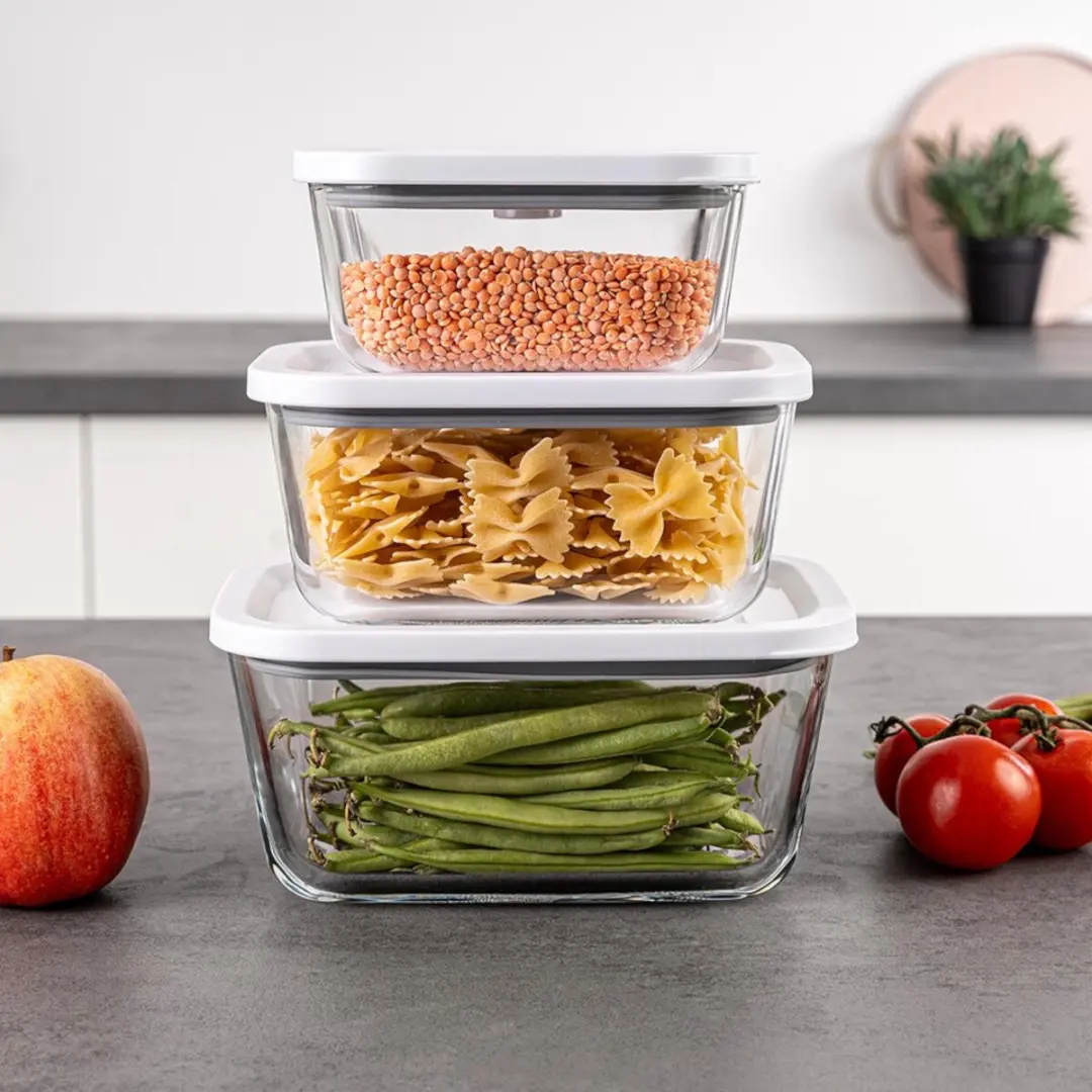 Rommelsbacher VCG 1 Vacuüm Glazen Bewaardozen - Set van 3 - 350/670/1100ml