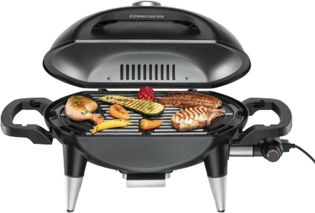 Rommelsbacher BBQ 4000 Elektrische BBQ - 2200W - Ø40cm - Zwart