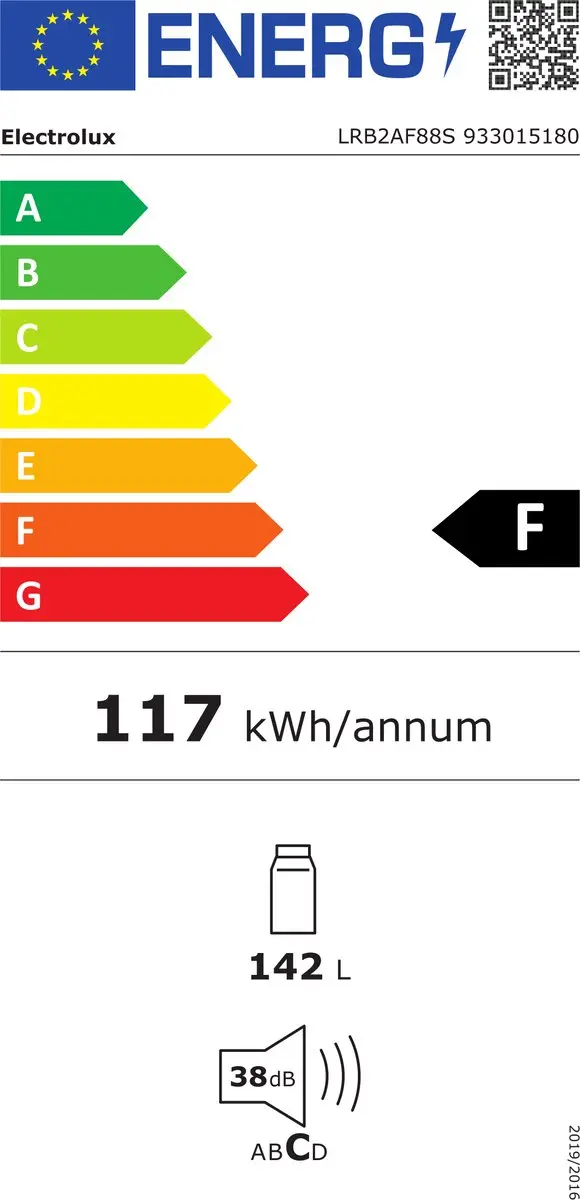Electrolux LRB2AF88S Inbouwkoelkast 142L - Wit