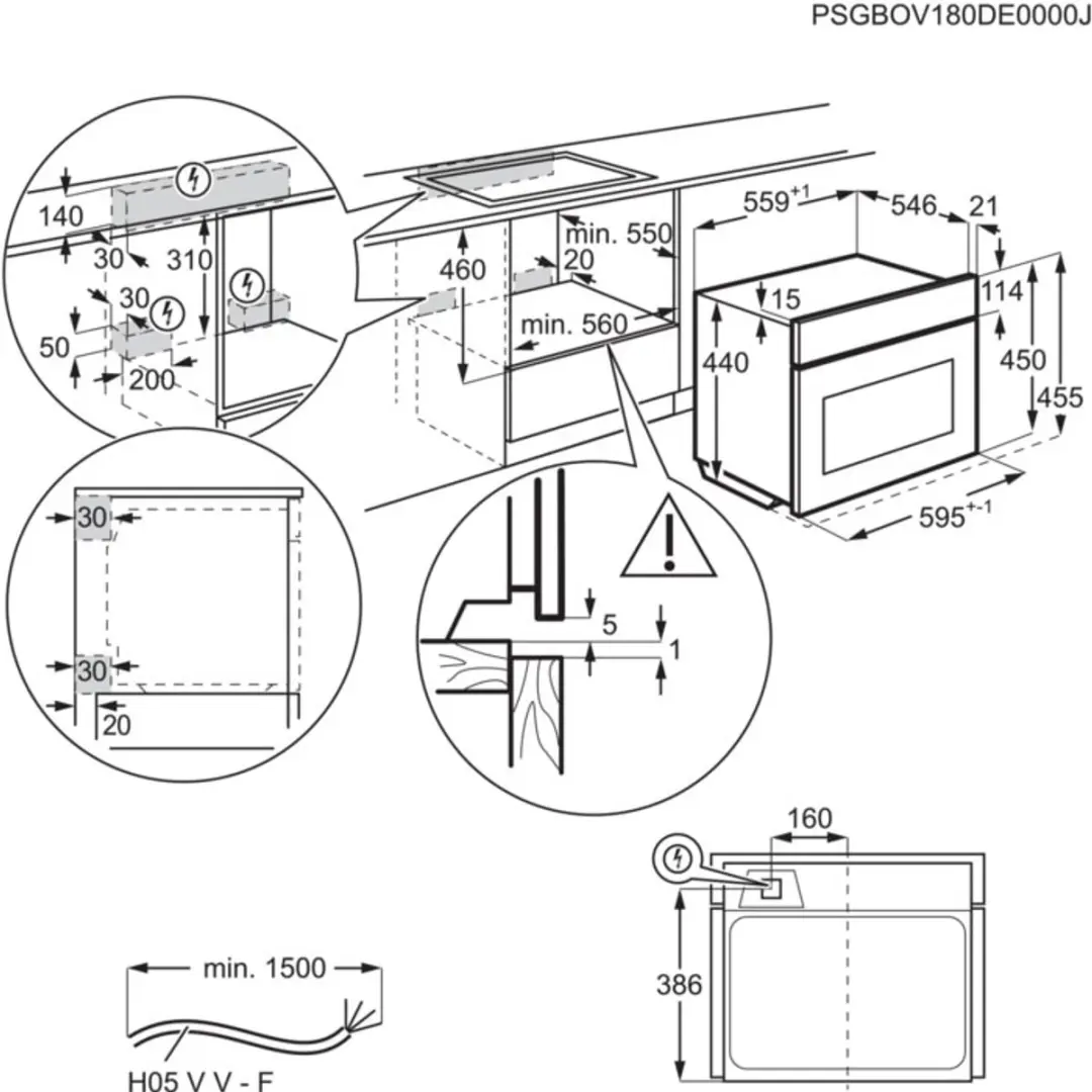 Electrolux KVKDE40X Combi-magnetron 2000W