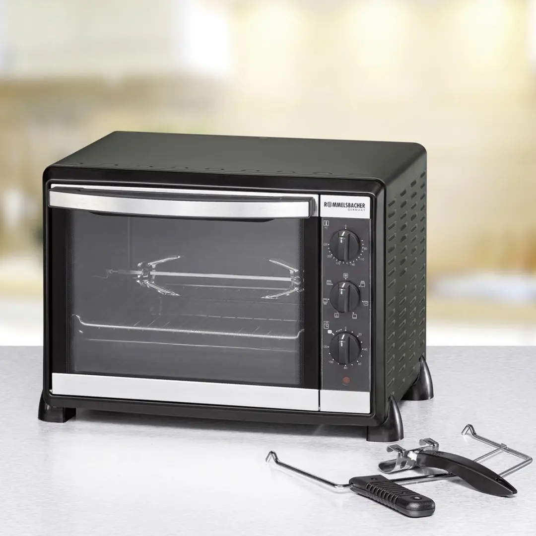 Rommelsbacher BG1550 Bakoven & Draaispitgrill 30L - 1550W - Zwart