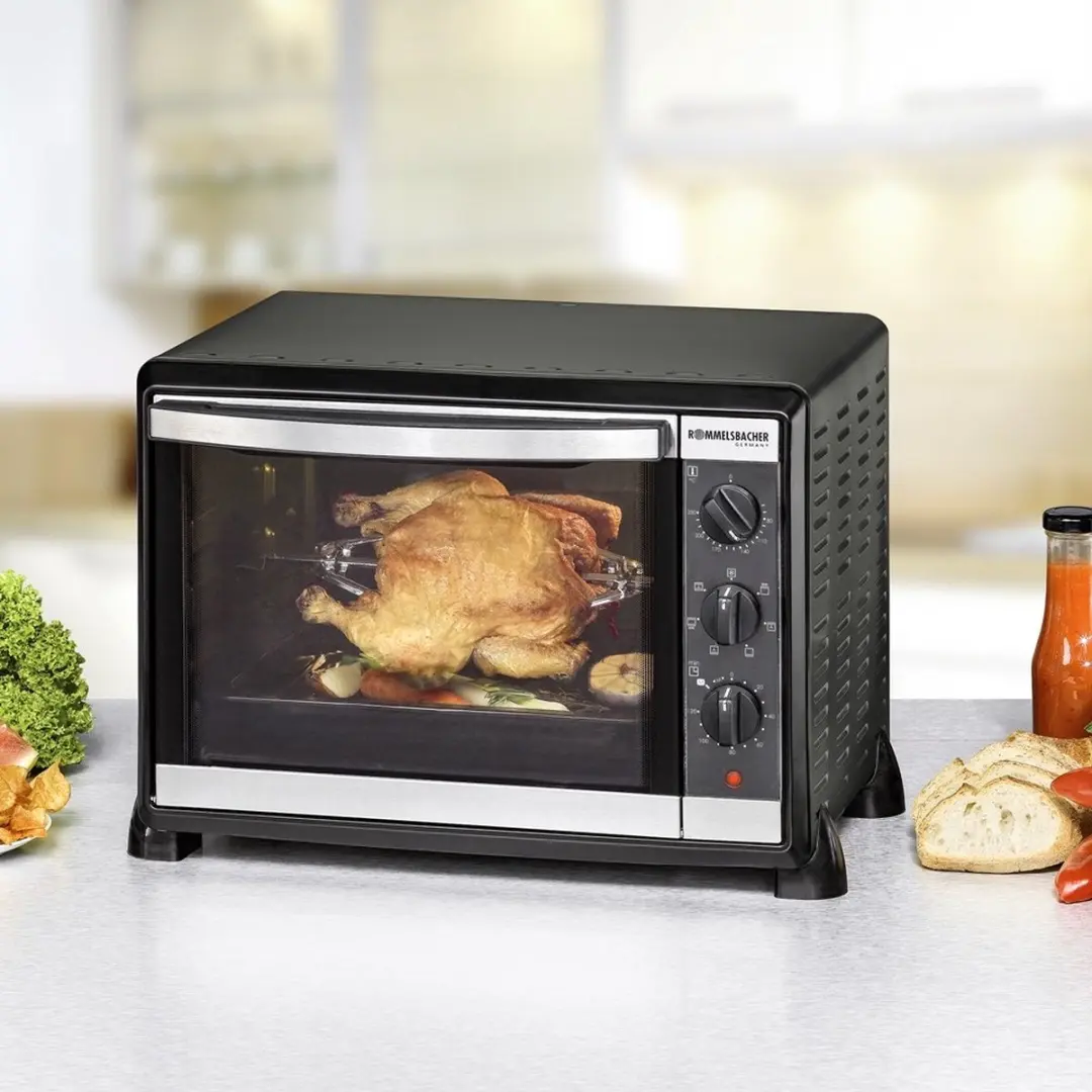 Rommelsbacher BG1550 Bakoven & Draaispitgrill 30L - 1550W - Zwart