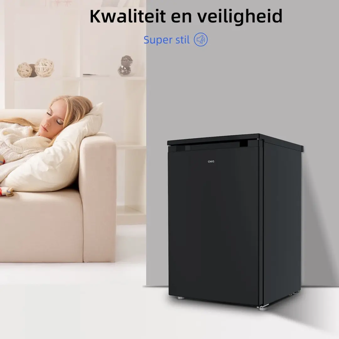 CHiQ CSD90D4D Vrijstaande Vriezer 85L - 3 Lades - Zwart