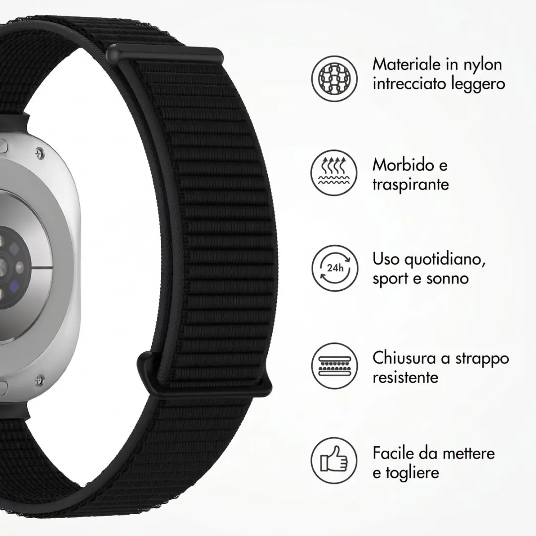 Imoshion Nylon Bandje Samsung Galaxy Watch Ultra - Zwart