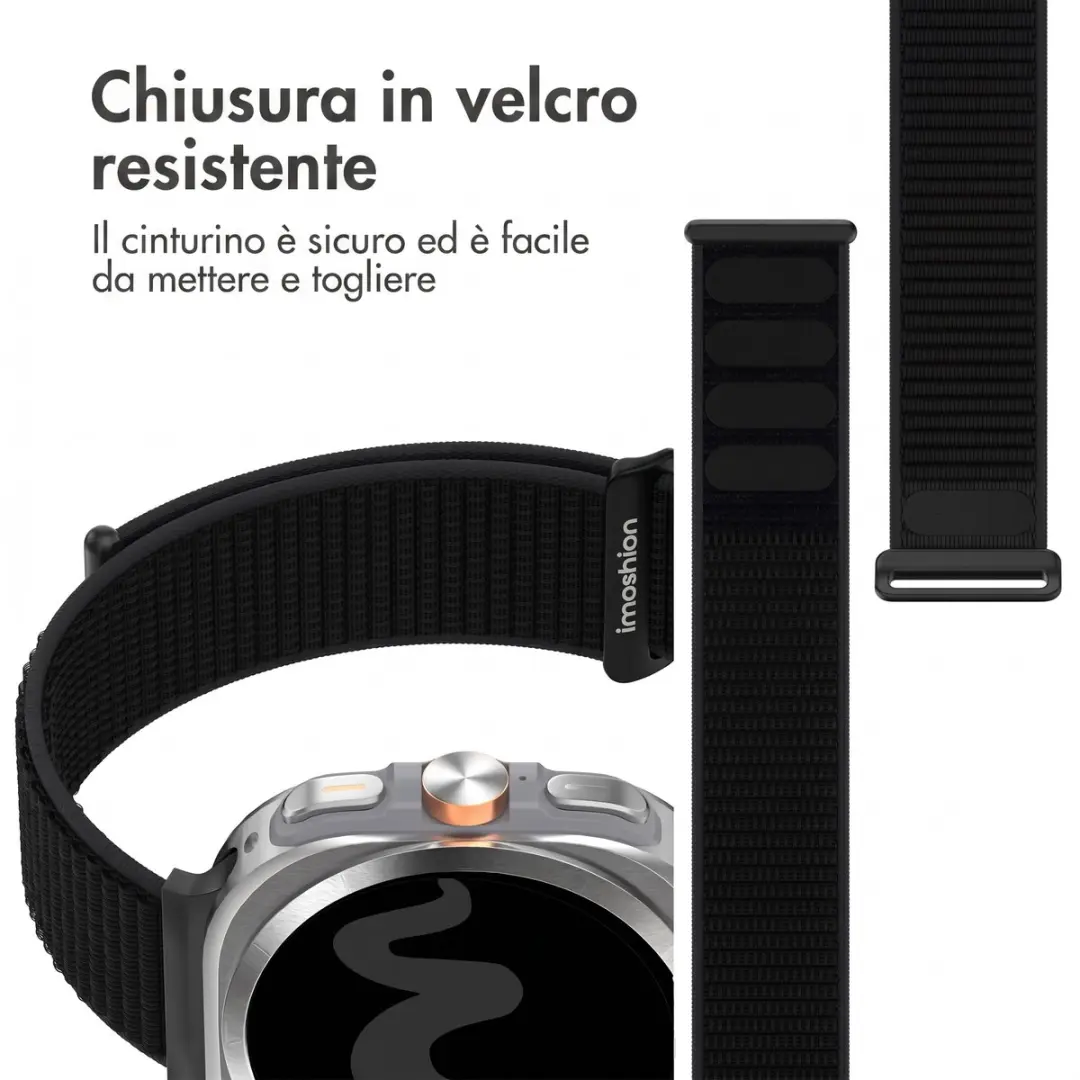 Imoshion Nylon Bandje Samsung Galaxy Watch Ultra - Zwart