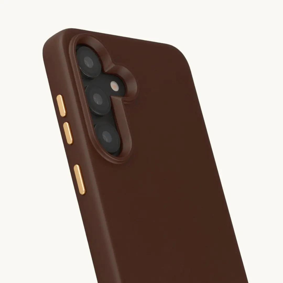 Selencia Hoesje Rivièra MagSafe - Choco Brown - Samsung Galaxy S24/S25