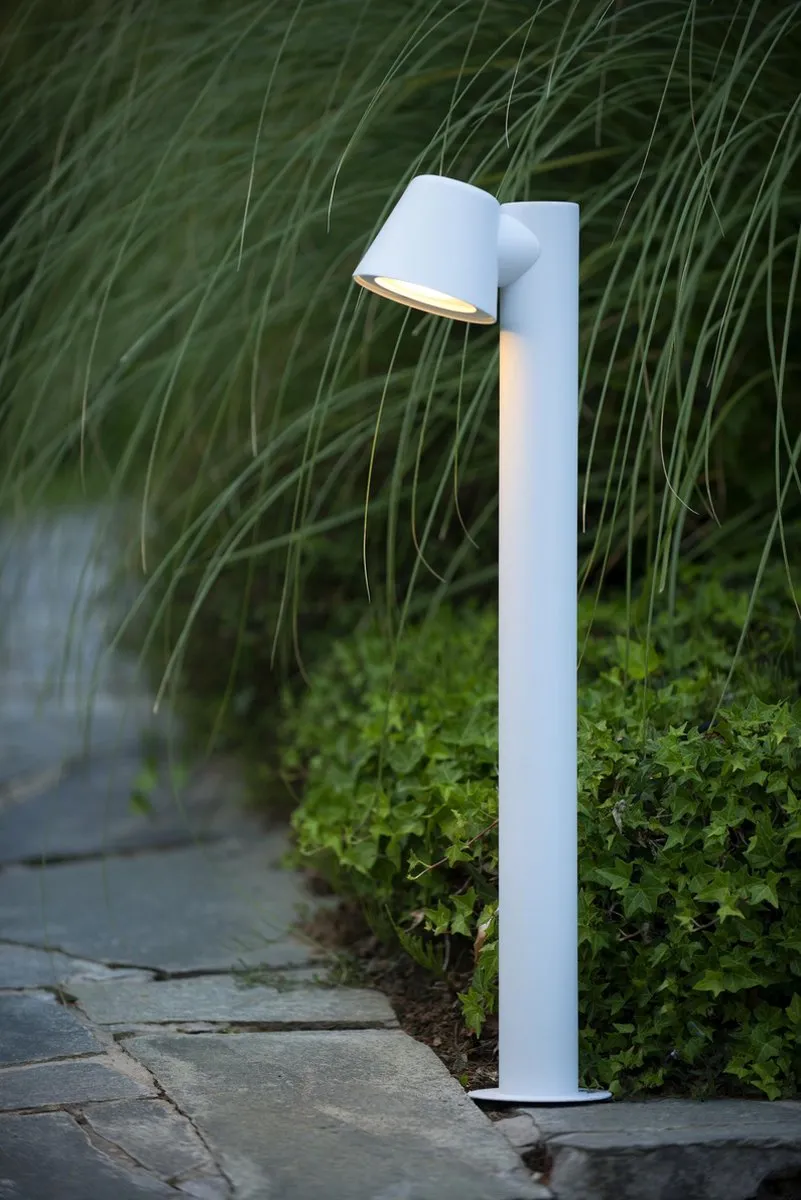 Lucide DINGO-LED Sokkellamp 5W 3000K - IP44 - Wit - afbeelding 6 van 6