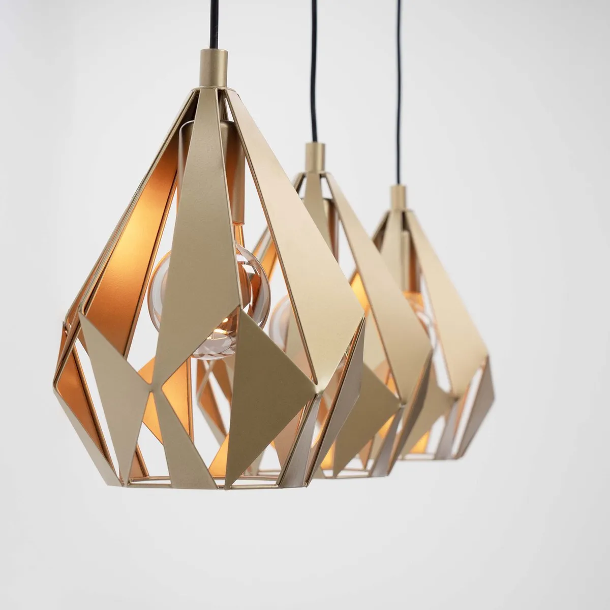 Eglo Carlton Hanglamp 3x E27 - 80,5 cm - Goud