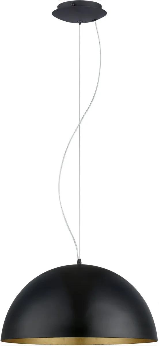 Eglo Gaetano 1 Hanglamp - Ø38cm - Zwart/Goud