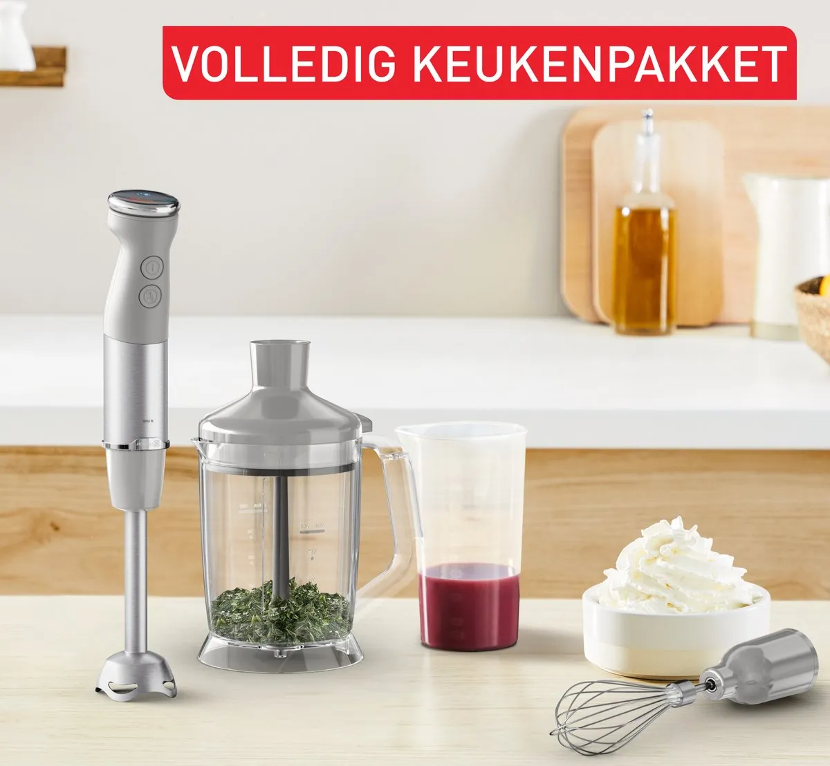 Tefal Quickchef+ HB67MB Staafmixer 1000W - 5-in-1 XL - Zwart