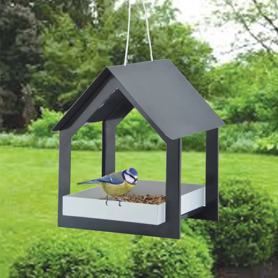 Esschert Design Vogelvoederplek Hangend - 19x19x23cm - Zwart