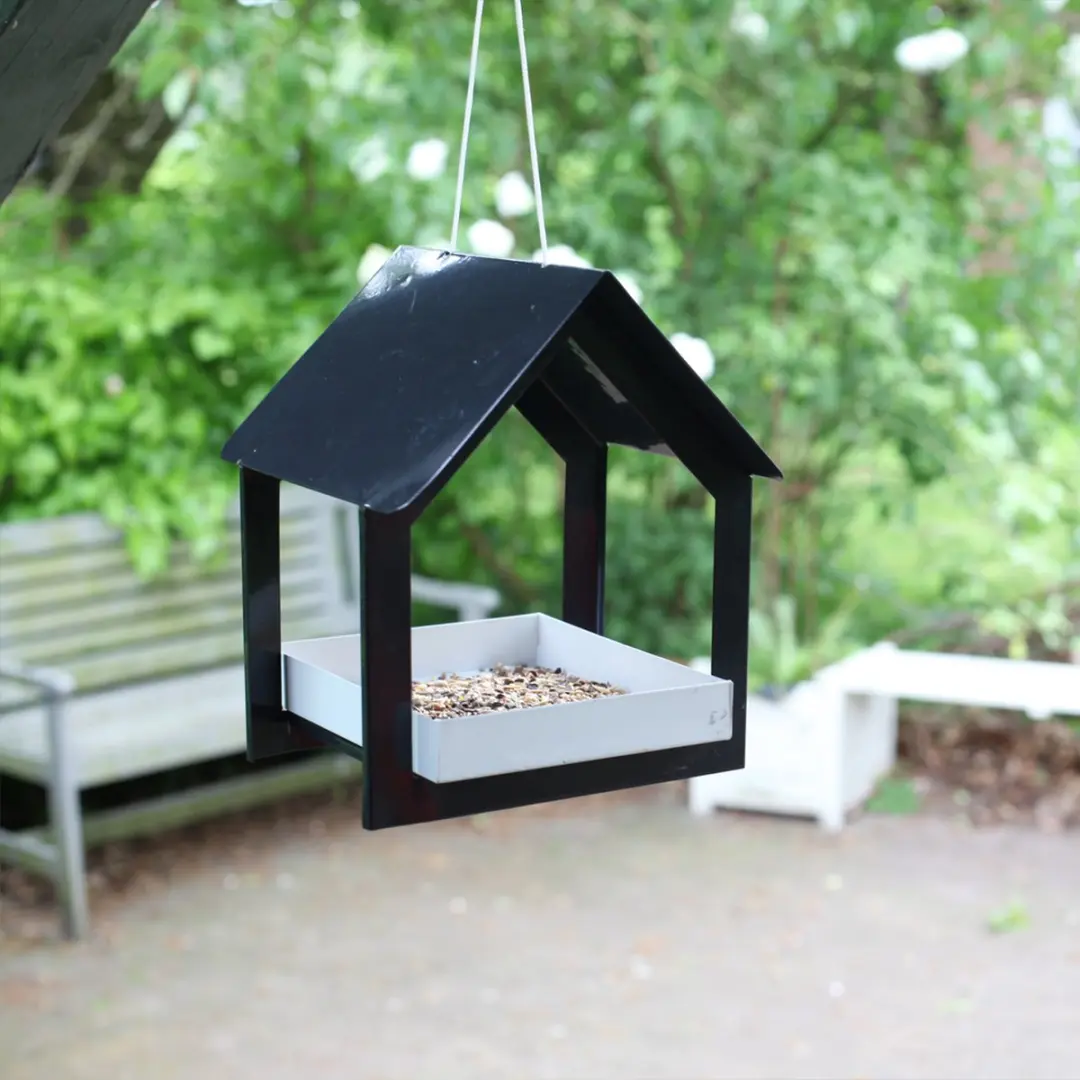 Esschert Design Vogelvoederplek Hangend - 19x19x23cm - Zwart