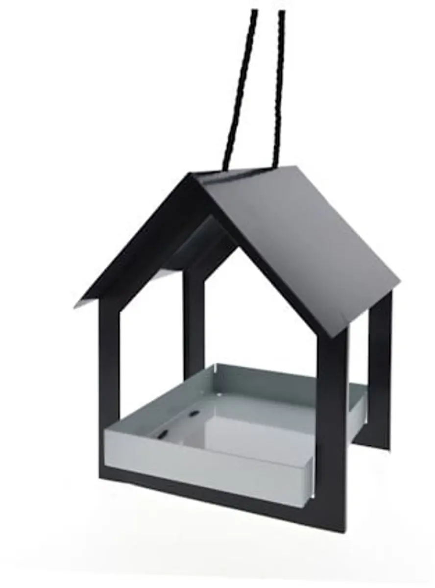 Esschert Design Vogelvoederplek Hangend - 19x19x23cm - Zwart - afbeelding 6 van 6