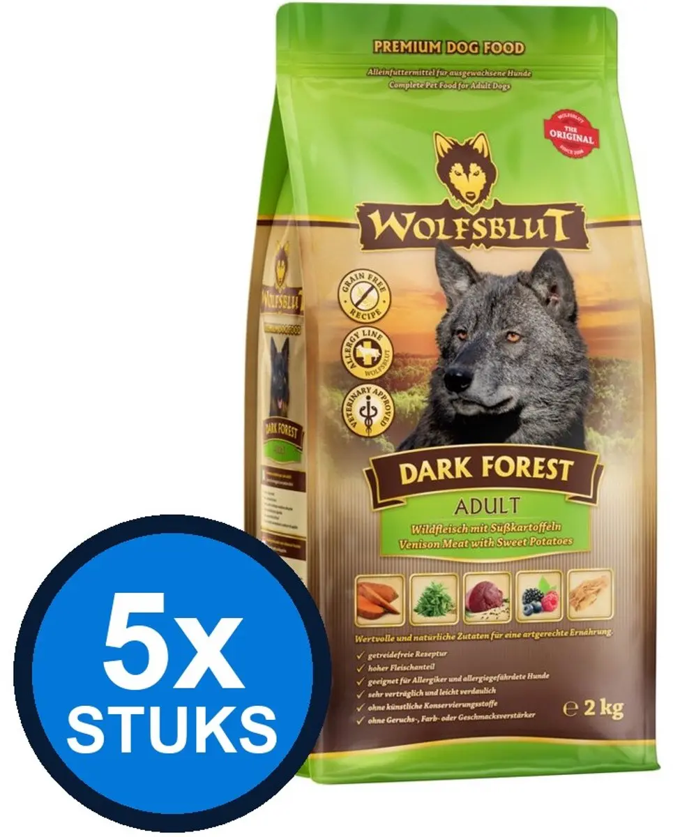 Wolfsblut Adult Dark Forest Hondenvoer Droogvoer 2kg