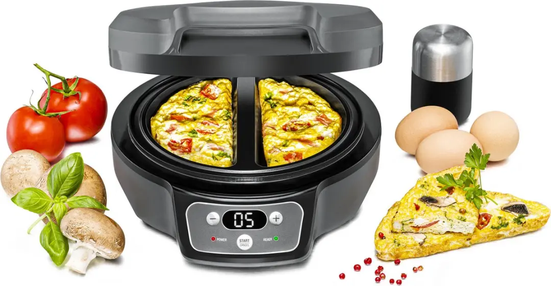 Rommelsbacher OM 950 Omeletmaker 950W - Zwart