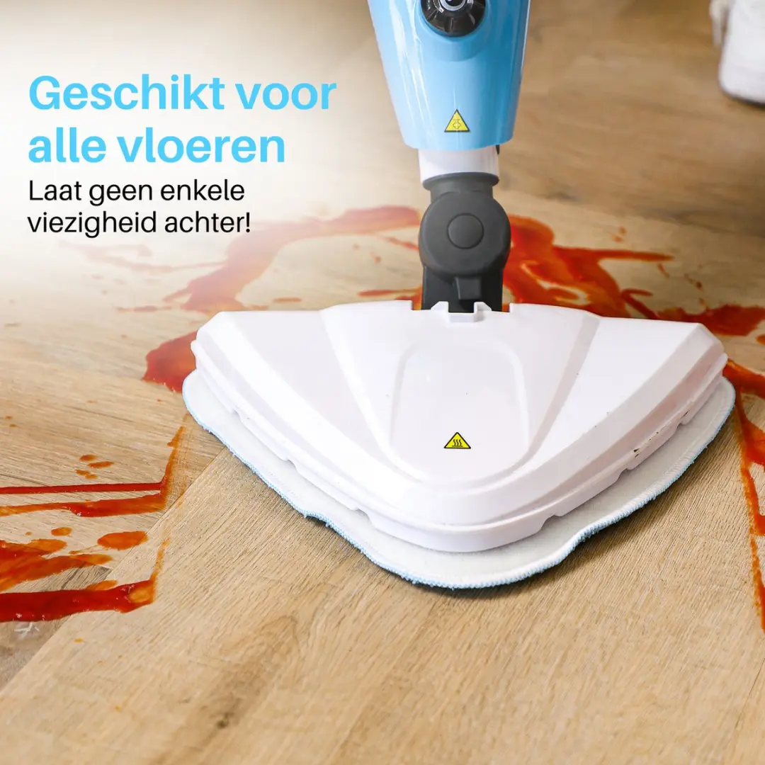 Kymo 9-in-1 Stoomreiniger 1300W - Blauw/Wit