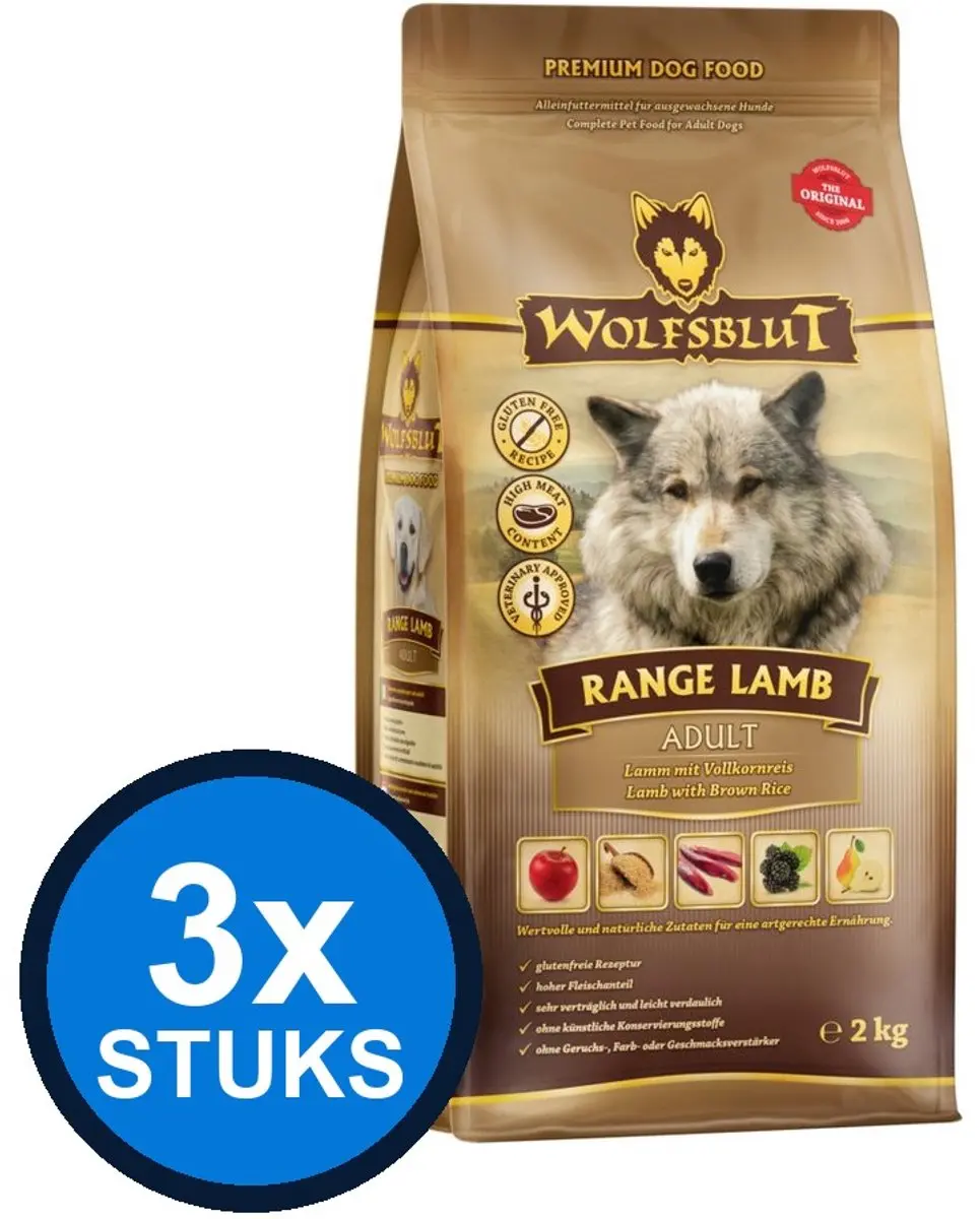 Wolfsblut Adult Range Lamb Hondenvoer Droogvoer 2kg