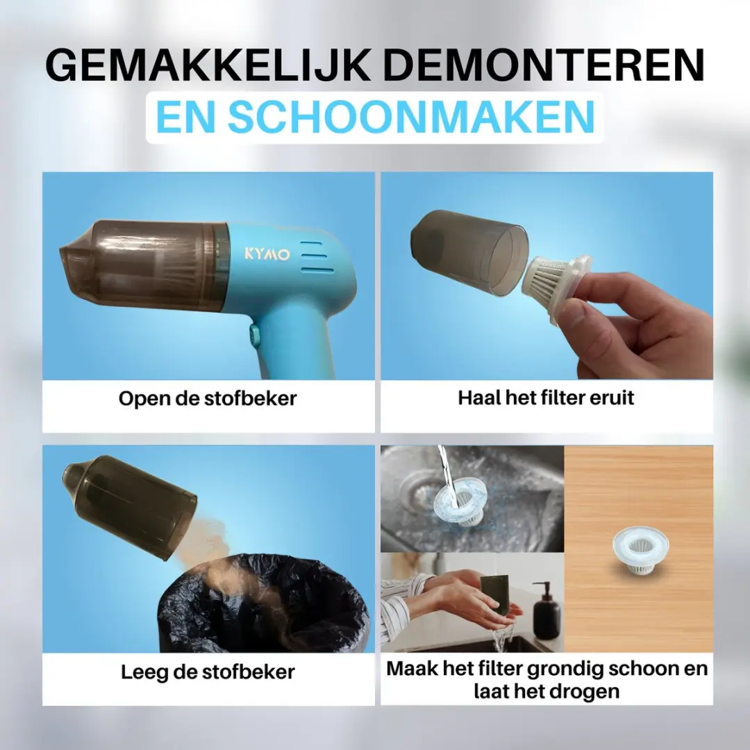Kymo Kruimeldief Blauw - Draadloos 0.3L - 100 Airwatts