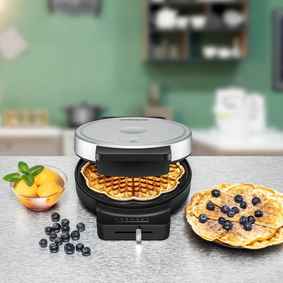 Rommelsbacher WA 850 Wafelijzer - 850W - Zwart/Zilver