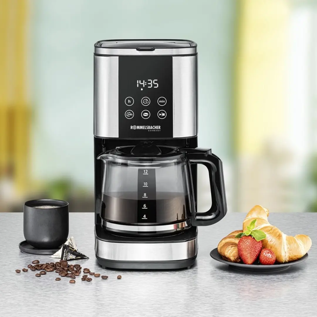 Rommelsbacher FKM1000 Filterkoffiemachine 12 Kopjes - 1,5L - 1000W - RVS/Zwart - afbeelding 6 van 6