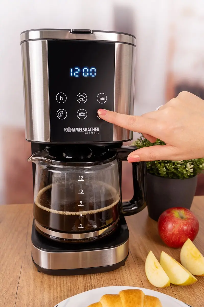 Rommelsbacher FKM1000 Filterkoffiemachine 12 Kopjes - 1,5L - 1000W - RVS/Zwart