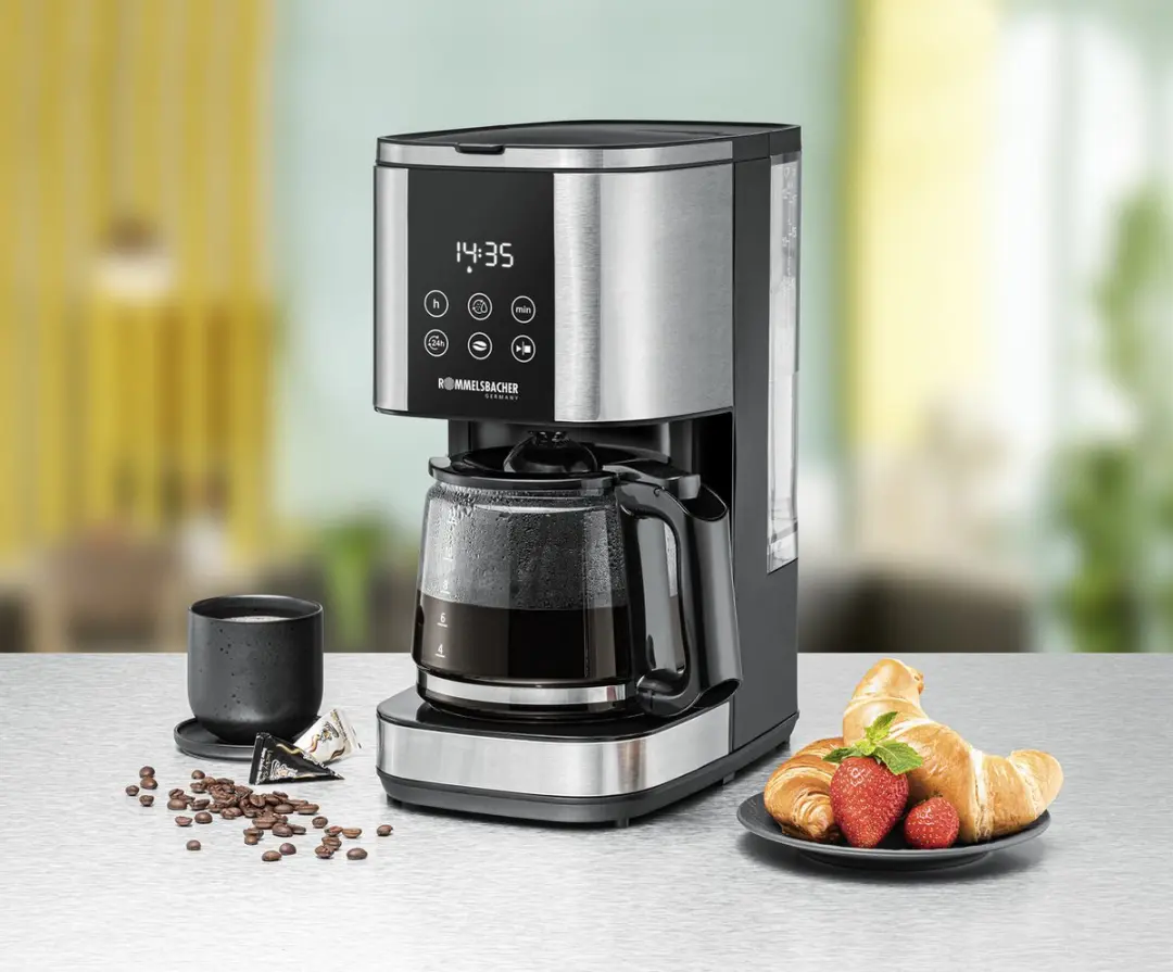 Rommelsbacher FKM1000 Filterkoffiemachine 12 Kopjes - 1,5L - 1000W - RVS/Zwart