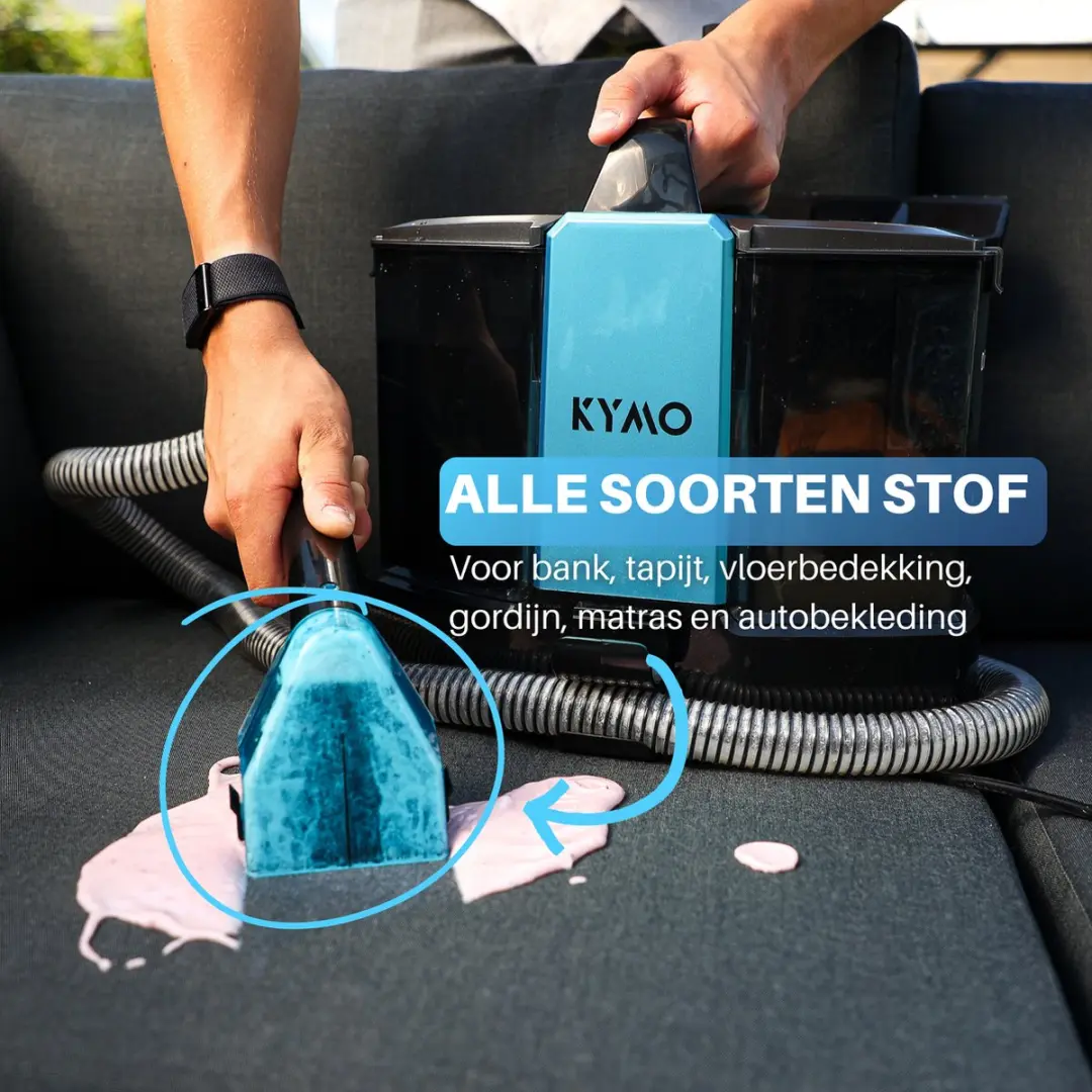 Kymo Ultra Vlekkenreiniger 500W - 2 Reservoirs 2.25L - Zwart Blauw