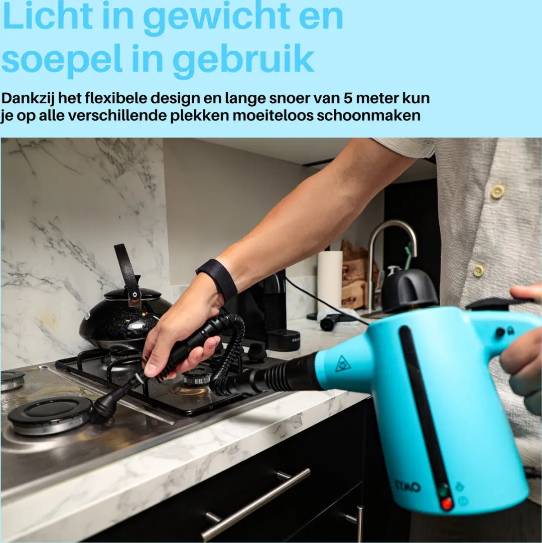 Kymo Handstoomreiniger Plus 1050W - 0.35L - Blauw 9-in-1 - afbeelding 6 van 6