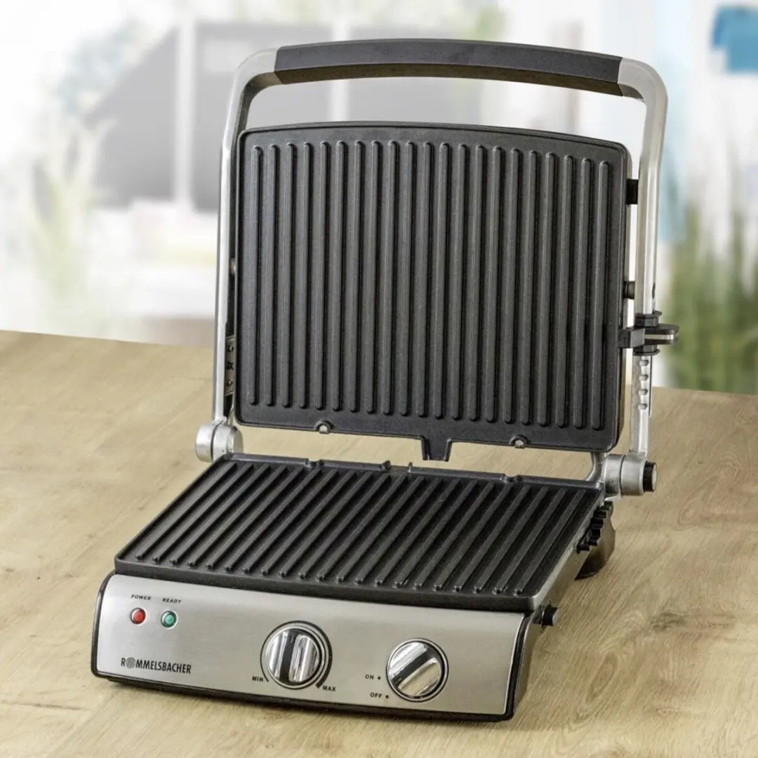 Rommelsbacher KG 2020 Contactgrill 2000W - 2 Platen - Zilver