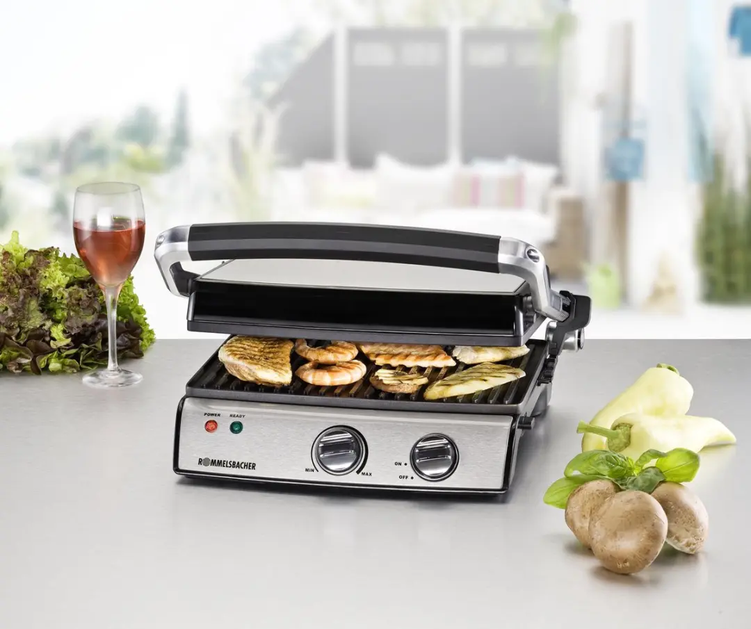 Rommelsbacher KG 2020 Contactgrill 2000W - 2 Platen - Zilver