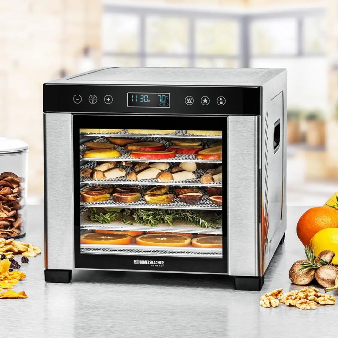 Rommelsbacher DA 950 Voedseldroger - 600W - 6 Lades - Roestvrij staal/Zwart