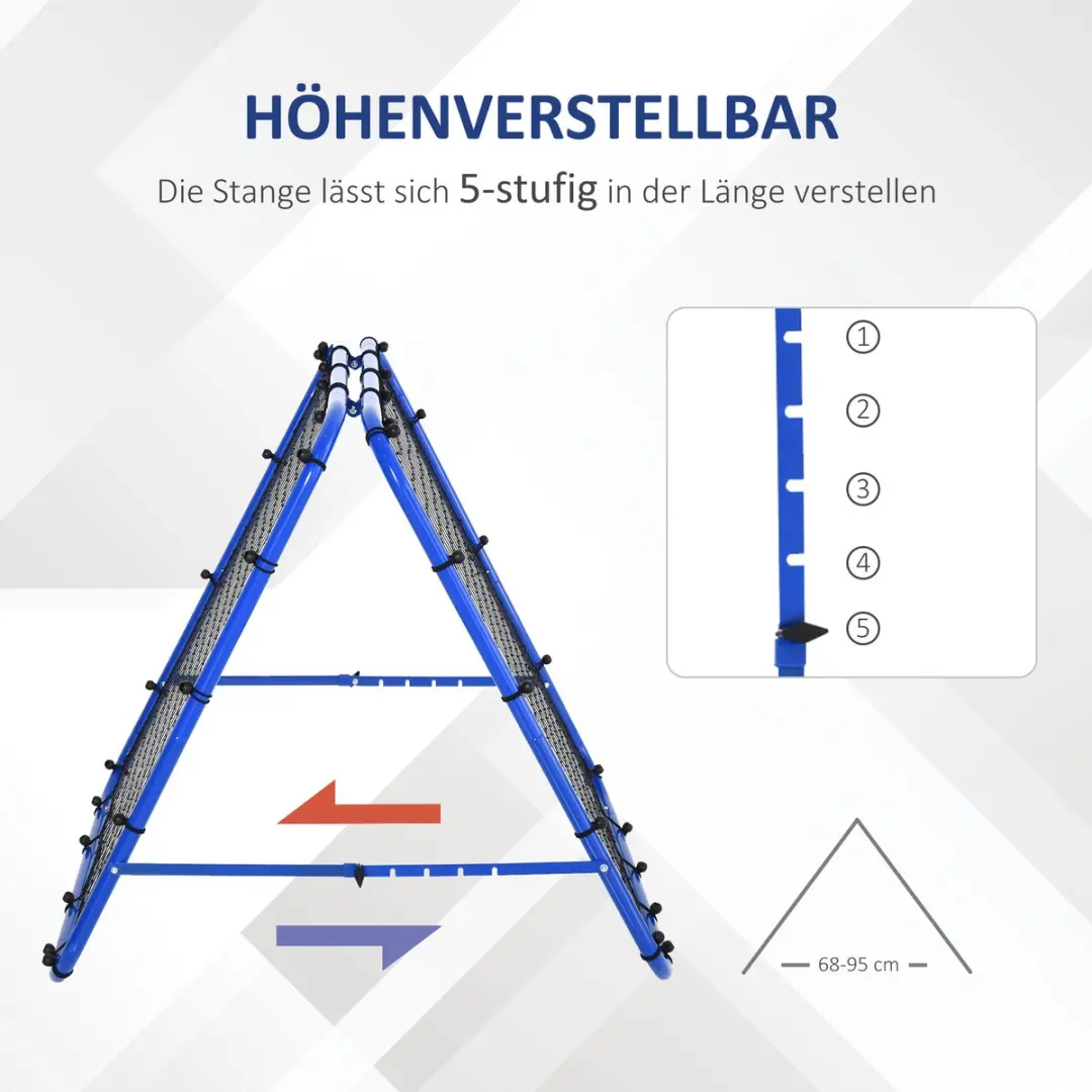 Homcom Voetbal Rebounder - 100x95x90cm - Blauw
