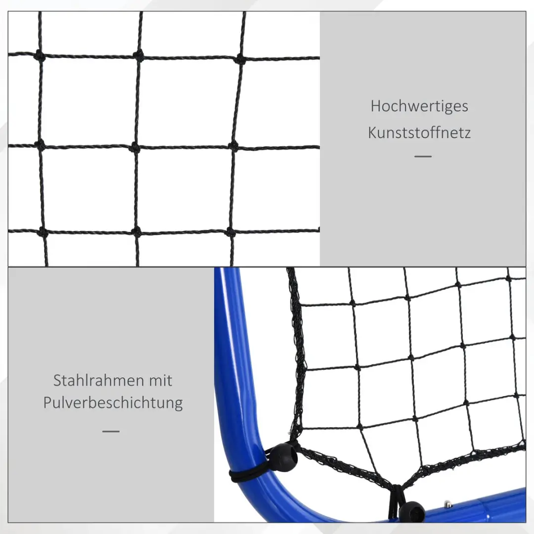 Homcom Voetbal Rebounder - 100x95x90cm - Blauw