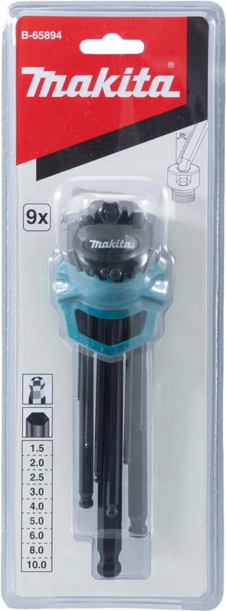 Makita Inbussleutelset 9-delig B-65894