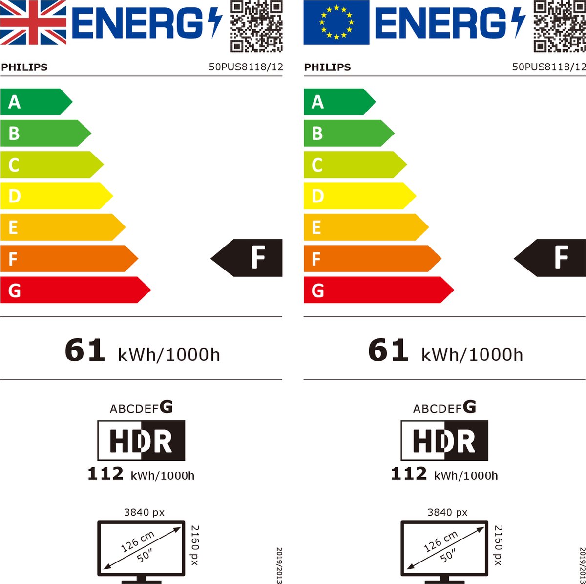Philips 50PUS8118/12 - 50 inch - 4K LED - 2023 - Buitenlands model