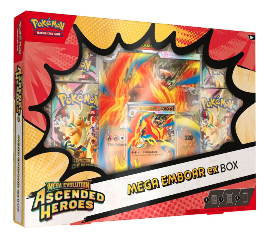 Pokémon Mega Emboar EX Ascended Heroes Box