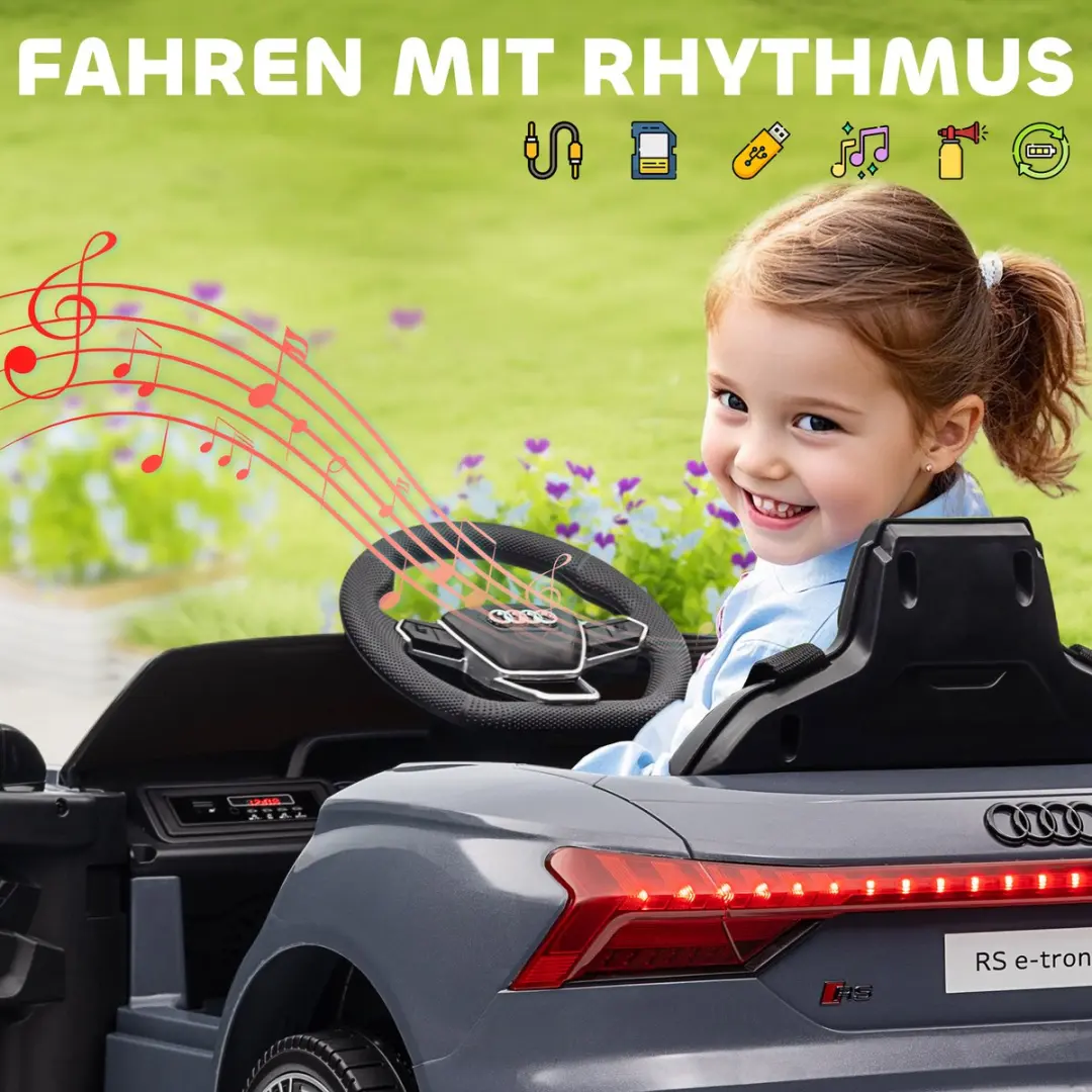 Homcom Elektrische Kinderauto 103x58x41cm - Grijs