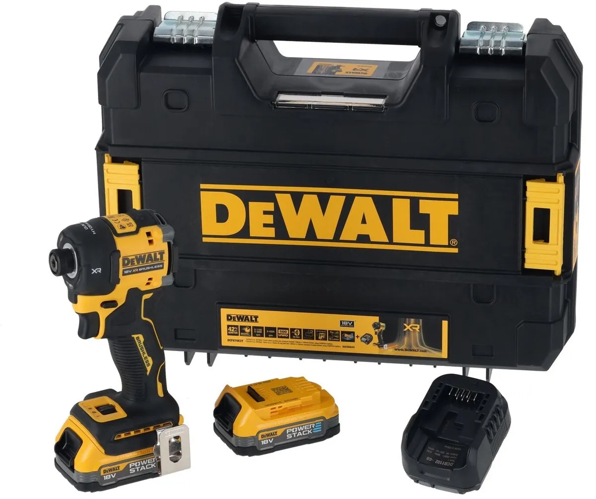 DeWalt DCF870E2T Accu Slagschroevendraaier 56Nm 18V - Zwart/Geel